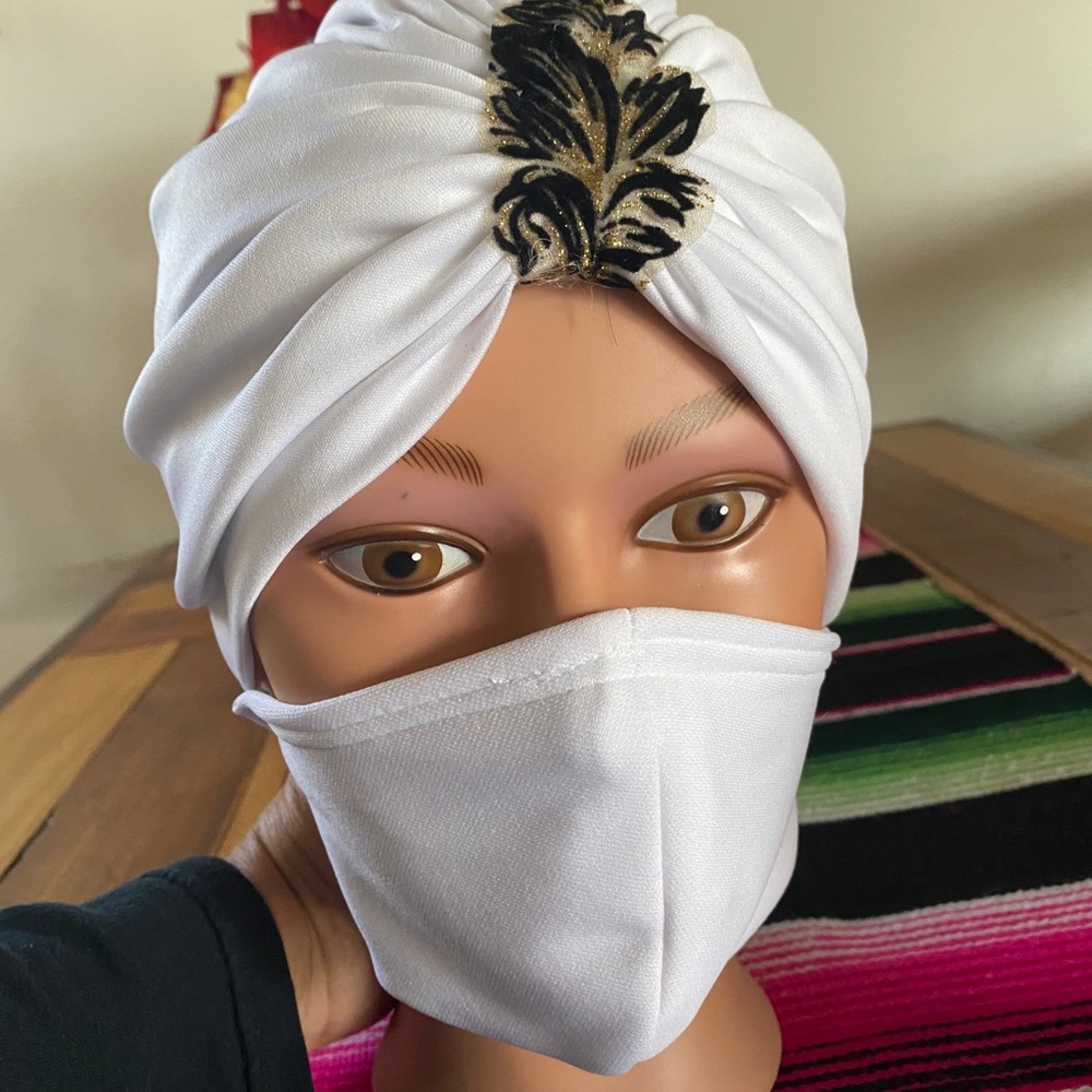 Turban with matching mask